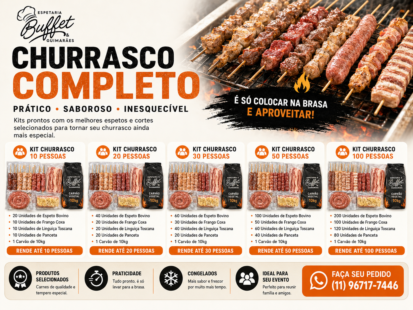 Kits churrasco para eventos e festas